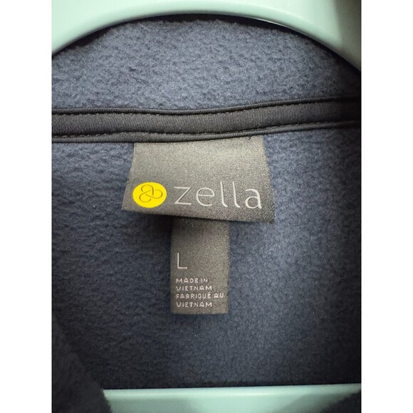 ZELLA Men's L Polyester Light Fleece Full Zip Vest Blue sz L - Picture 2 of 6